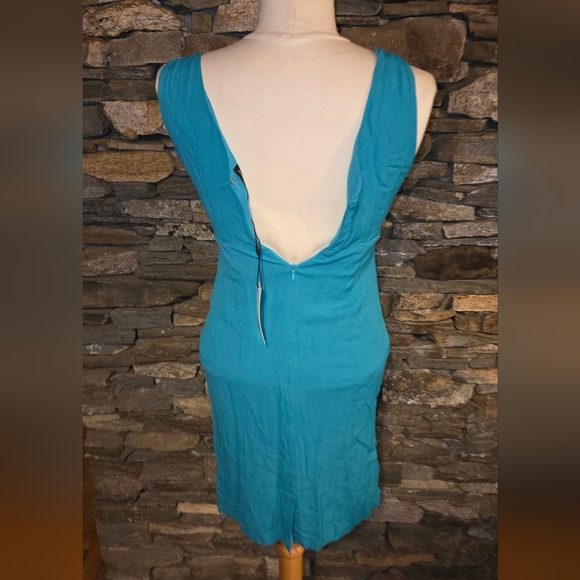 W118 By Walter Baker NWT Lindsay Dress Teal Sleeveless Dress - Picture 7 of 12
